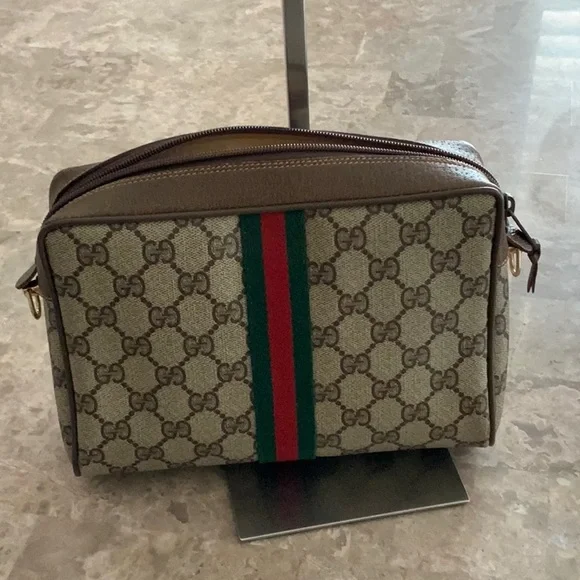Gucci Cream and Brown Messenger Bag with GG Monogram - Picture 12 of 16